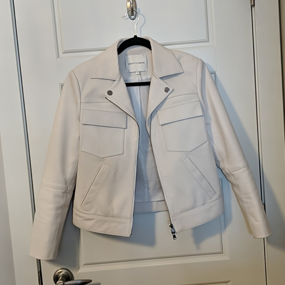 Creamy gorgeous Judith&Charles leather jacket - Picture 1 of 6